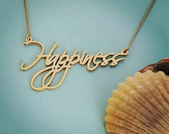 Gold Name Necklace • Personalized 18k Gold Plated