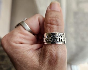 FSU Chant Ring | Sterling Silver Raised Letters | Old English Ring