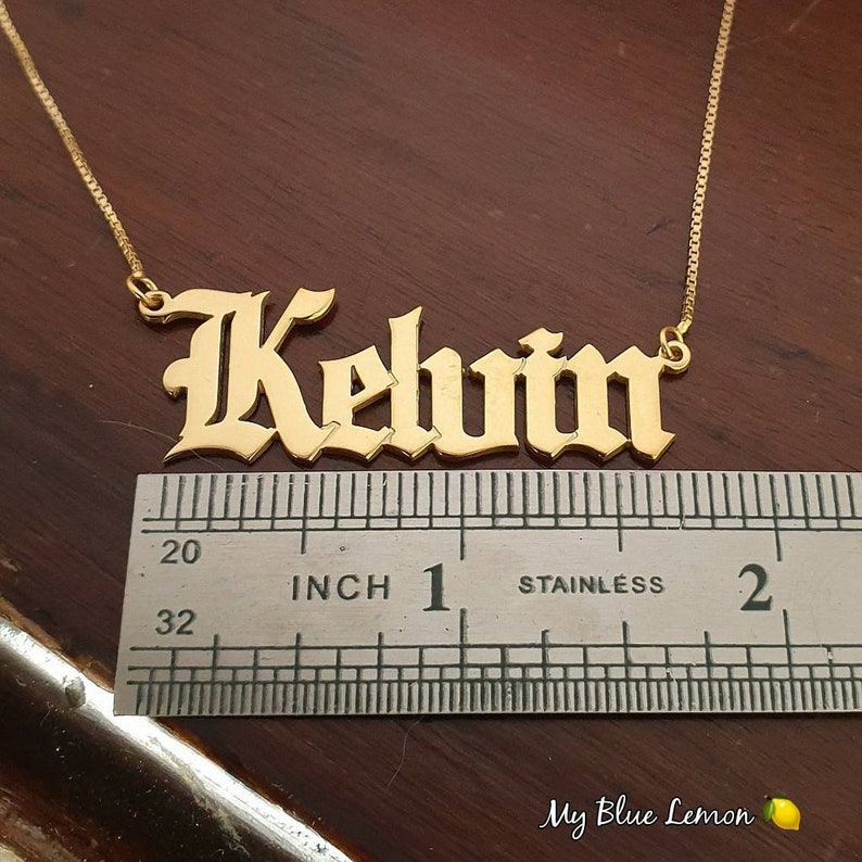 Men's Name Necklace ORDER ANY NAME Large Nameplate Etsy