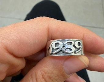 Sterling Silver Date Ring LScript