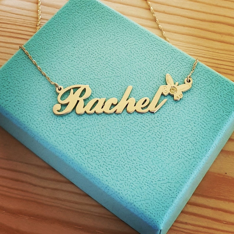 Butterfly Necklace With Name Personalized Name Necklace Etsy