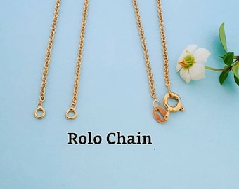 Sterling Silver Pendant Chain: 18k Gold Plated Necklace Replacement