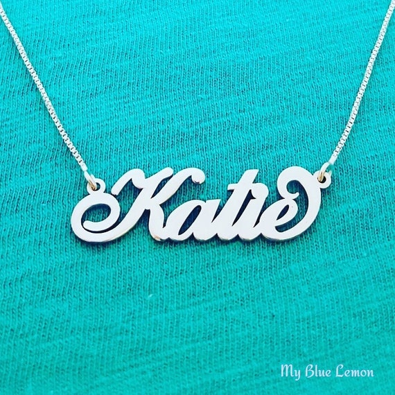 Katie name necklace deals