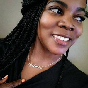Sterling Silber Namen Halskette angepasst Hand gemacht
