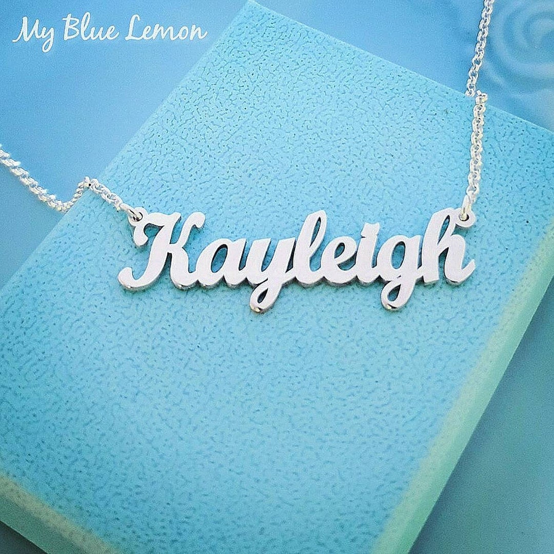 Cute Name Necklace Small Adorable Nameplate Charm and Chain Etsy