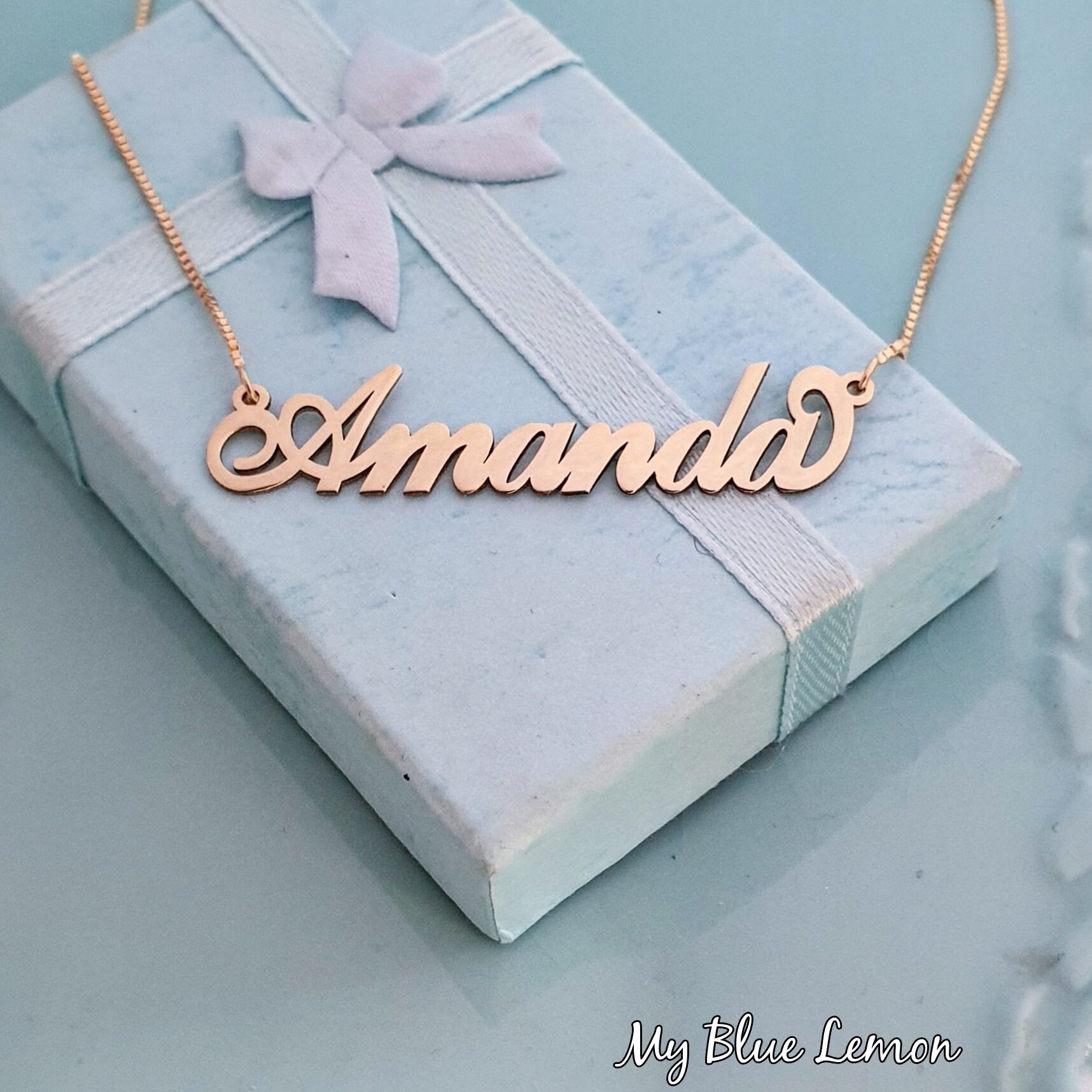 Amanda Name Necklace Etsy Australia