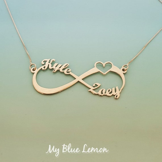 Name Necklace Infinity Pendant Forever 