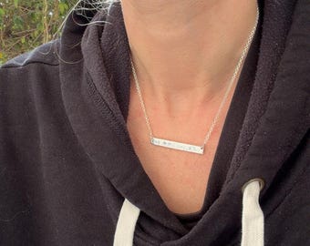 CANCELED Sterling Silver Bar Necklace
