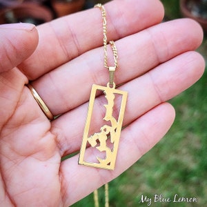 Arabic Name Necklace • Gold Personalized Persian Name Necklace • Large Gold Farsi Nameplate and Chain