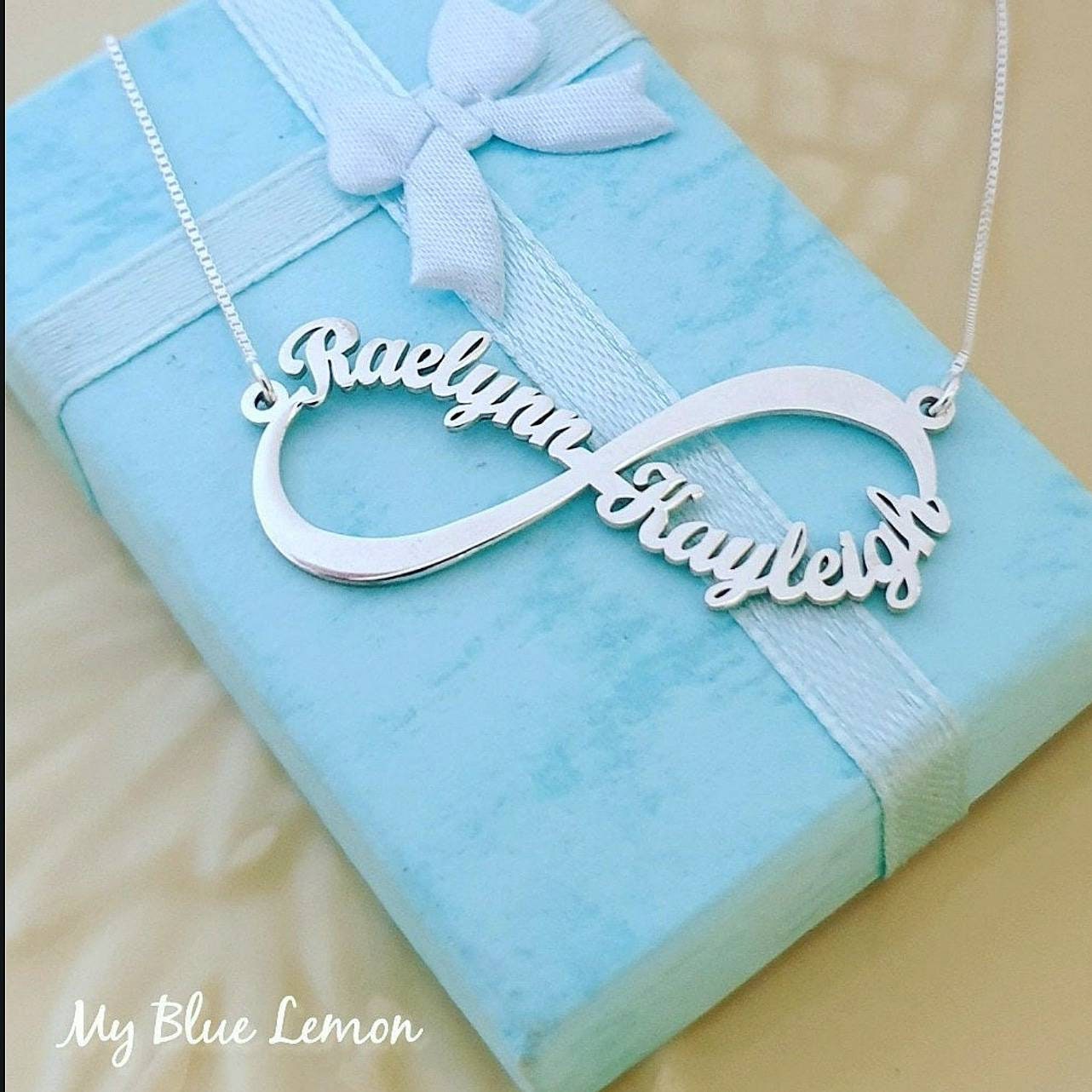Tiffany blue shop infinity necklace