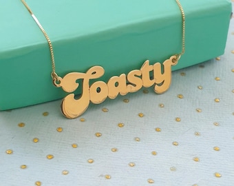 70's Retro Style Name Necklace
