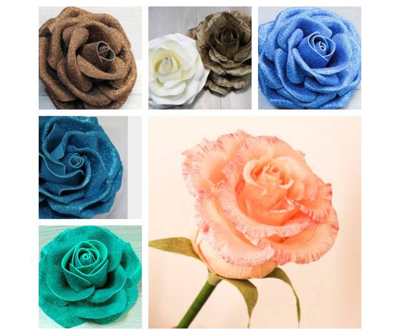Patterns Set for Creating Roses. Templates for Creating - Etsy