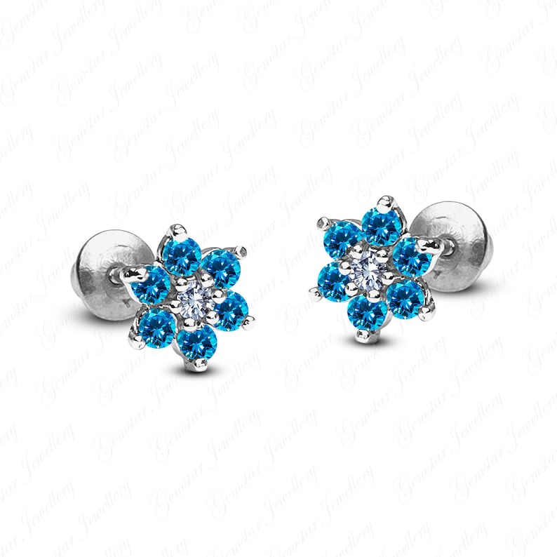 Gemstar Jewellery Fashion Lotus Earrings Stud In 14k Black Rhodium Finishing Red Garnet 925 Silver