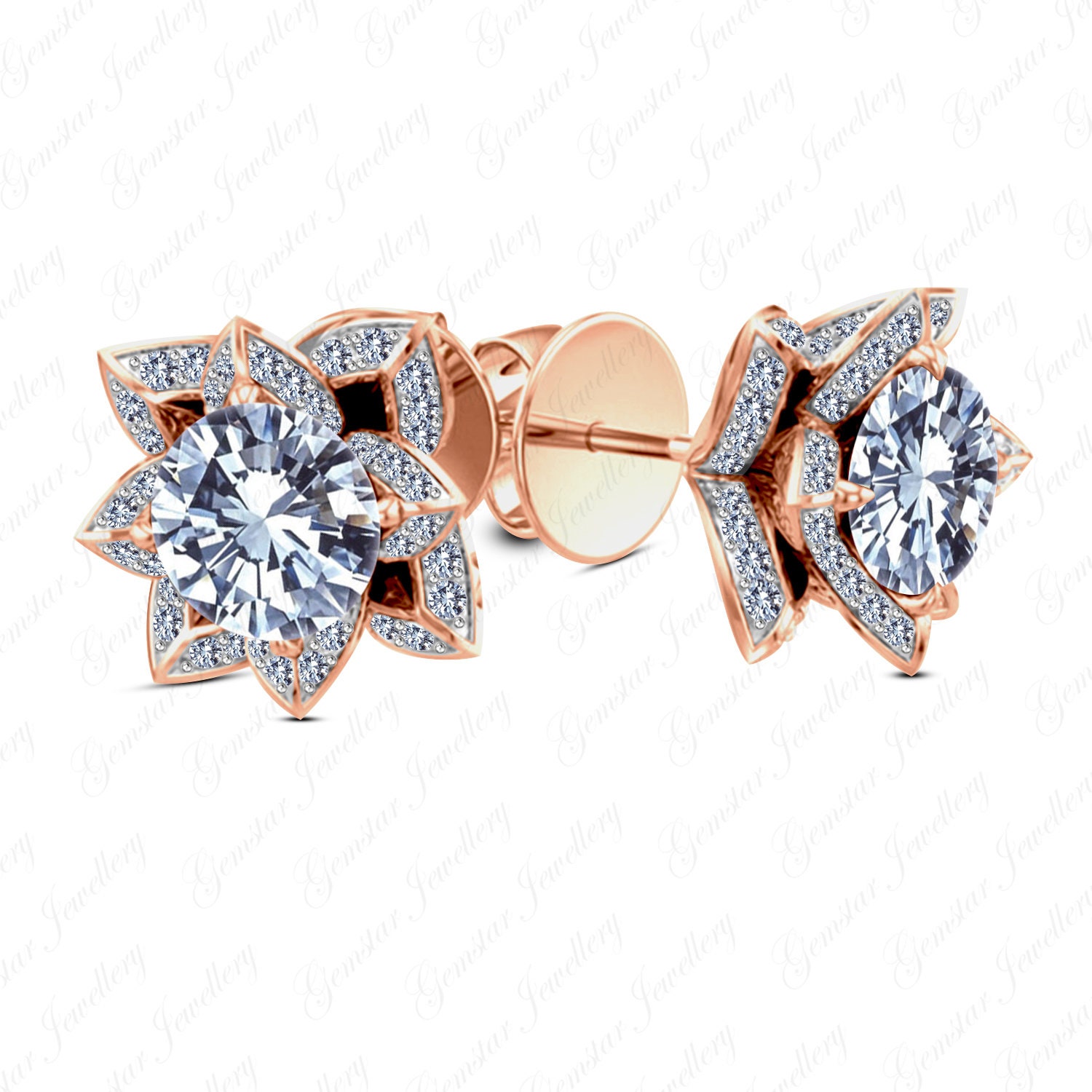 Gemstar Jewellery 14K Two Tone Gold Plated Red & Simulated