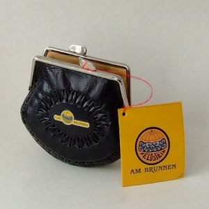 Monedero Cartera pequeña hecha de cuero genuino
