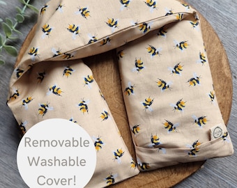 Extra Long Wheat Bag: Handmade Heat Wrap with Washable Cover