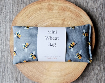 Mini Wheat Bag, Weighted Eye Mask Pillow Heat Pack, hand warmer - Unscented or Lavender