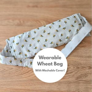Handmade Wearable Wheat Bag: Lavender or Unscented Heat Pack with Washable Cover