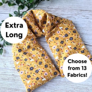 Extra Large Long Wheat Bag, Neck Wrap, Heat Wrap, Cold Pack, Unscented or Lavender, Wellness Gift Chronic Pain Relief Heat Therapy image 1