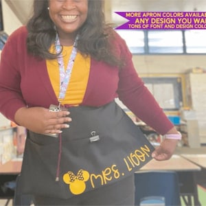 Personalized Teacher Apron | Teacher Gift | Teacher Apron | Apron | Personalized Apron | Crafting Apron | Waitress Apron | Maestra