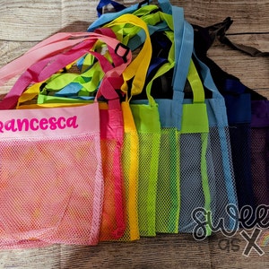 Seashell Bag | Kids Seashell Collecting Bag | Customized Beach Bag | Personalized Seashell Beach Bag | Kids Party Favor | Seashell Bags |