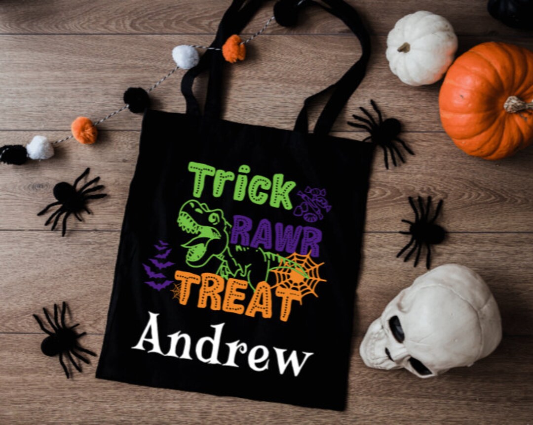 Personalized Halloween Bag | Trick or Treat Bag | Kids Halloween Tote ...