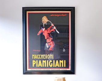 Pianigiani Maccheroni 1922 Italian Pasta Art Vintage Poster Print Kitchen Art