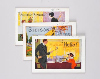 1922 Stetson Schuh Company Set 3 Kataloge Seltenes Sammlerstück