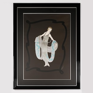 Art déco lithograph 直筆サインあり Signed Art Deco Lithograph Large - Etsy