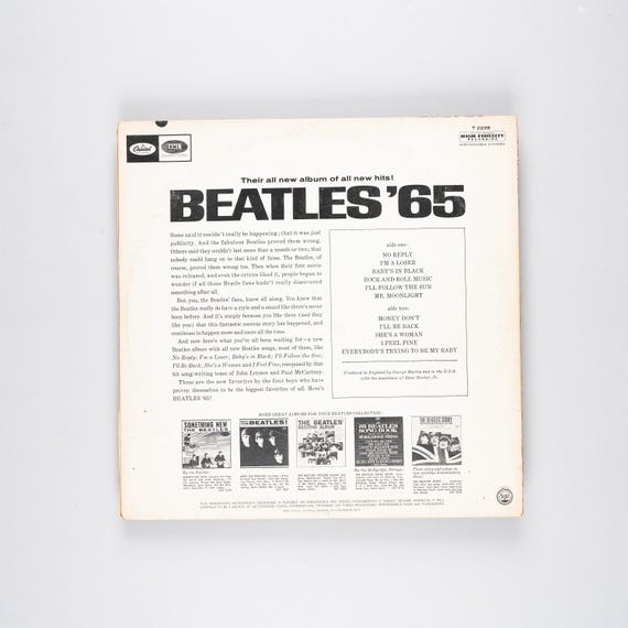 The Beatles - Beatles '65 - Vinyl LP Record - 1964 - Etsy