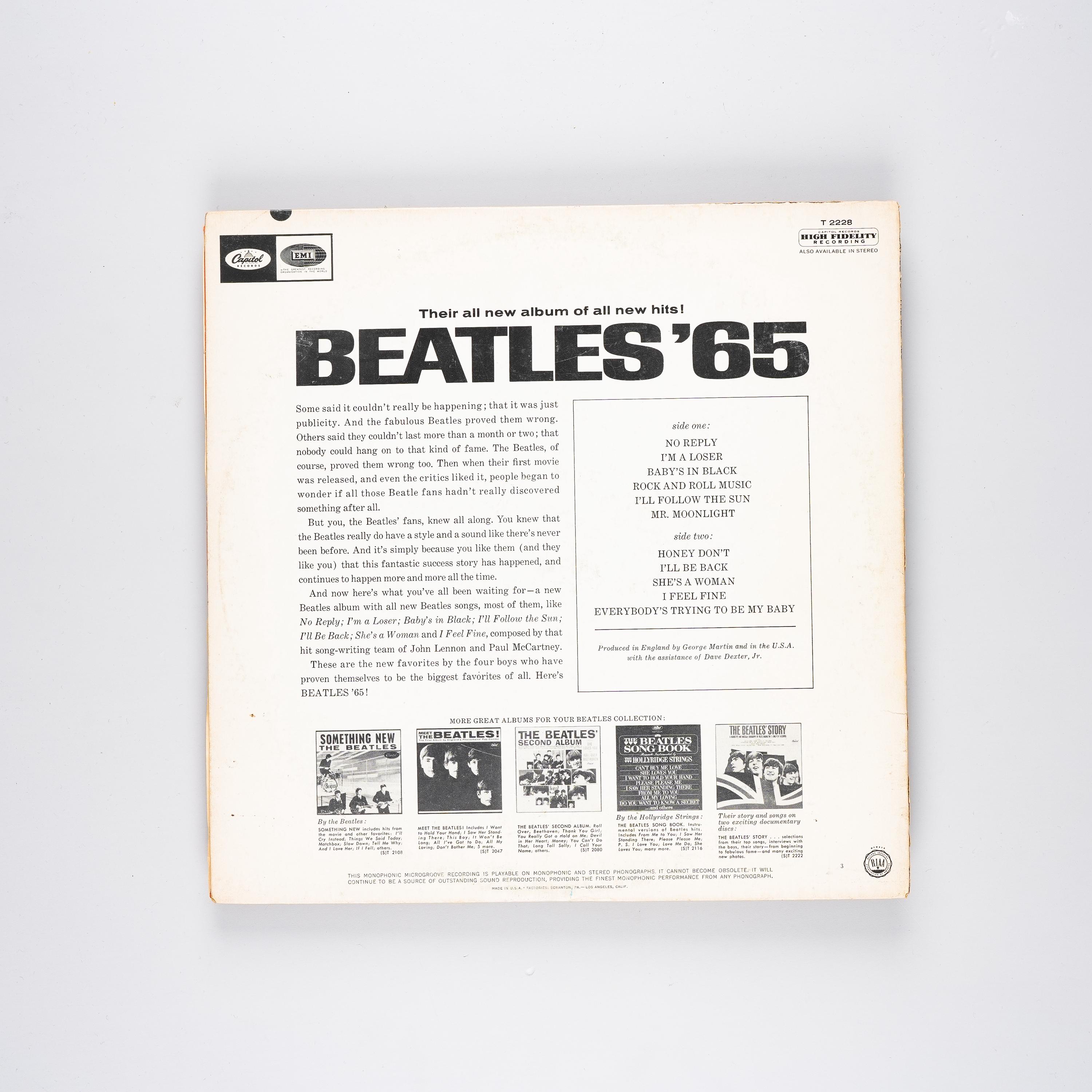 ビートルズ - ビートルズ '65 - ビニール LP レコード - 1964 - Etsy 日本