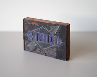 Sunoco Gas Station Vintage Brand Advertising Rubber Stamp