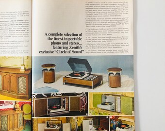 Rare 1960s Mid Century Zenith Z565 Moderne Circle of Sound Stereo