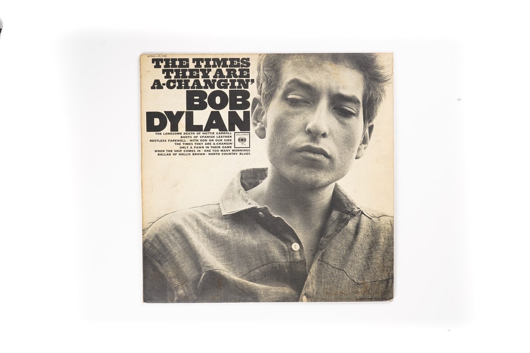 Bob Dylan the Times They Are Achangin' Vinyl LP Record 1964 Etsy