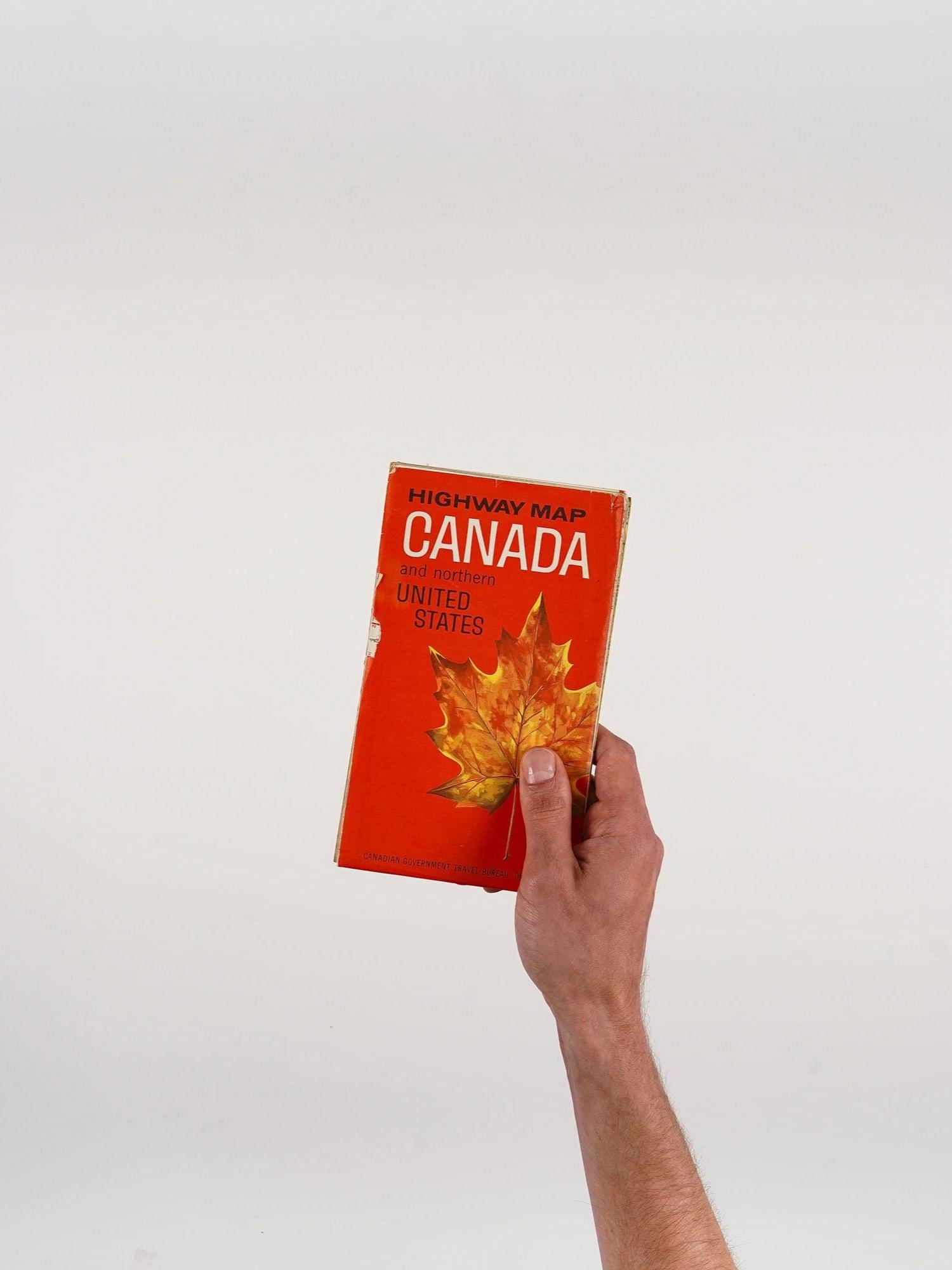カナダとアメリカ北部の高速道路地図 1960年代版 - Etsy 日本