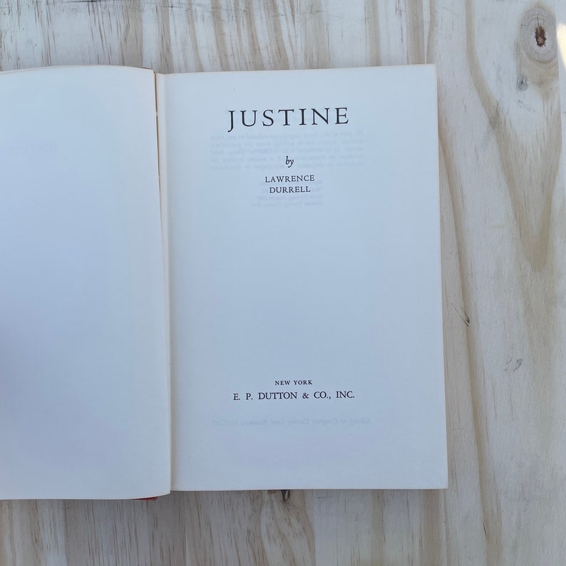 Justine by Lawrence Durrell Rare 1957 Edition Etsy