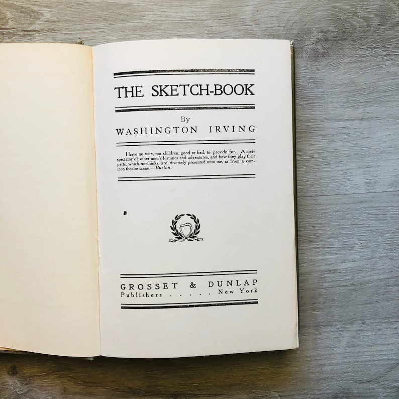 The SketchBook By Washington Irving Etsy
