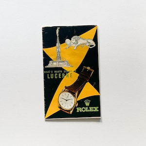 Promotional Rolex Catalog + Map of Lucerne Rare 1950s
