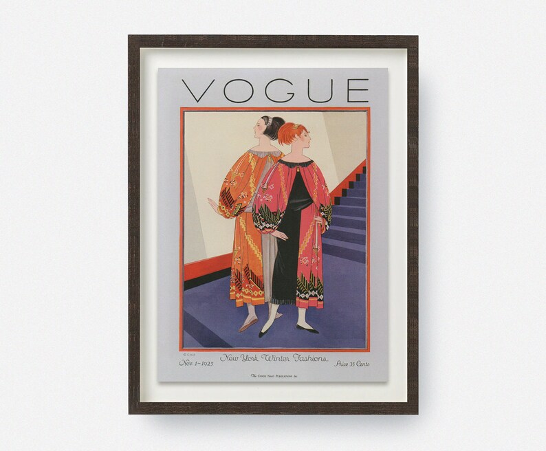 Vogue Vintage Framed Cover Print November 1925 Issue Etsy