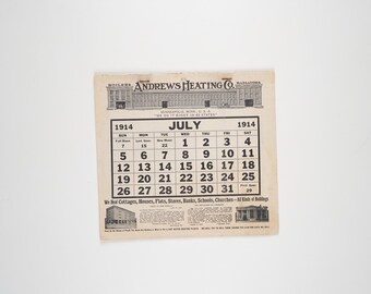 【東ドイツ 古いカレンダー】ヴィンテージ 4 VINTAGE CALENDARS - 1914 - Etsy