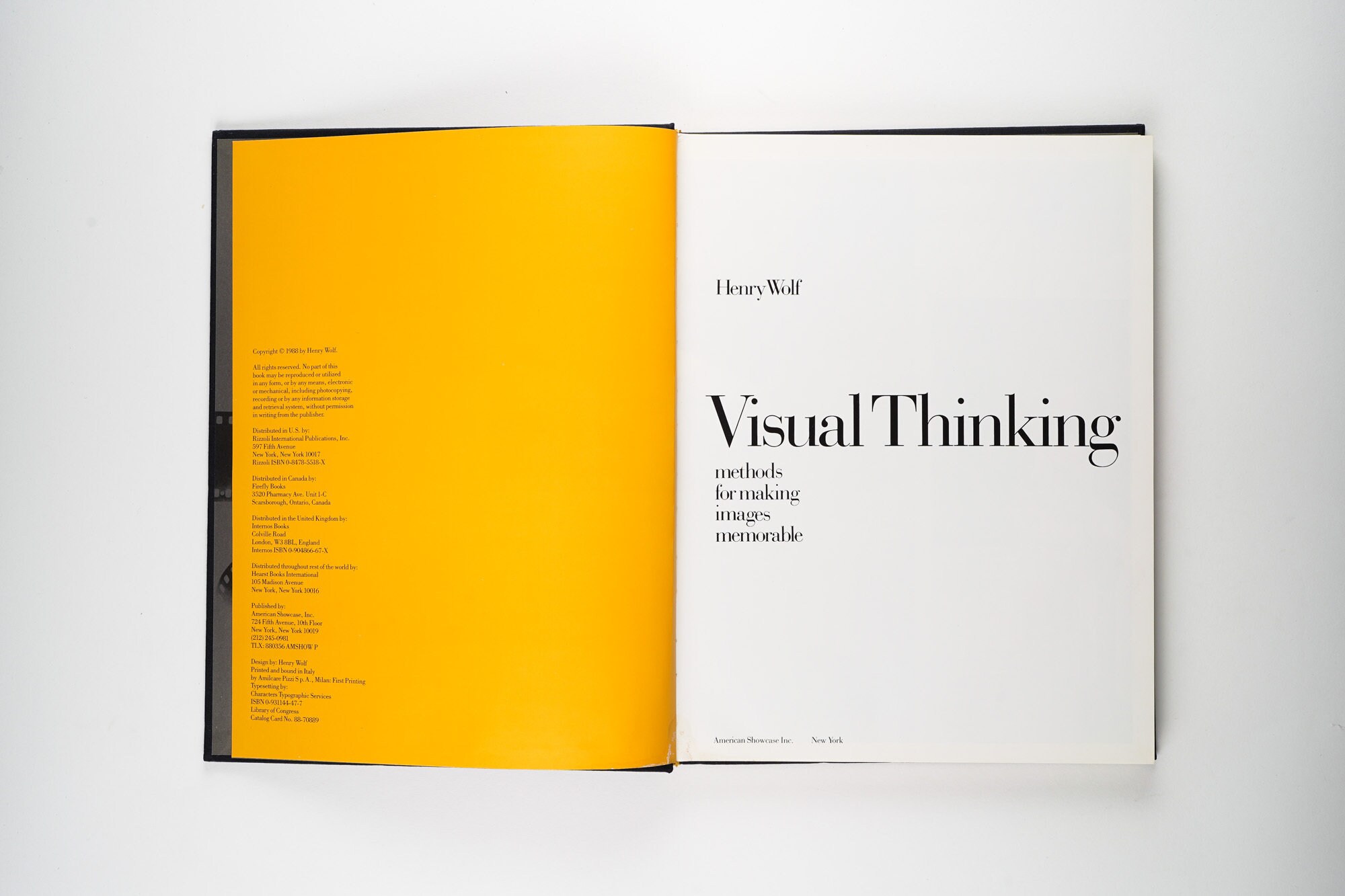 Visual Thinking: Methods for Making Images Memorable by Henry Wolf