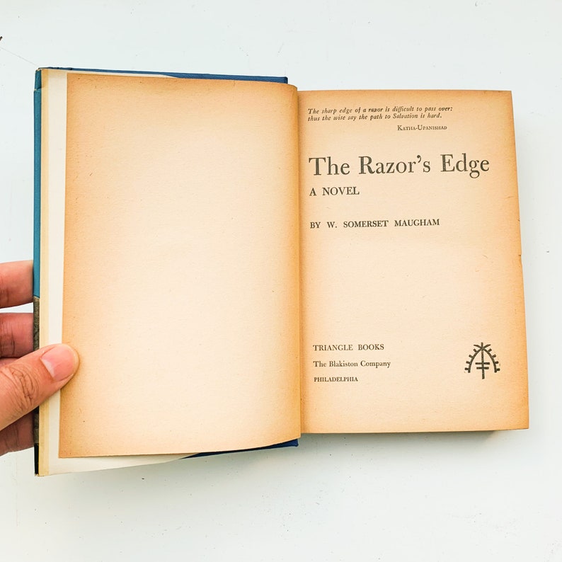 The Razor's Edge by W. Somerset Maugham Rare First Edition Etsy