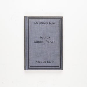 Minor Poems by Milton Rare 1901 Edition