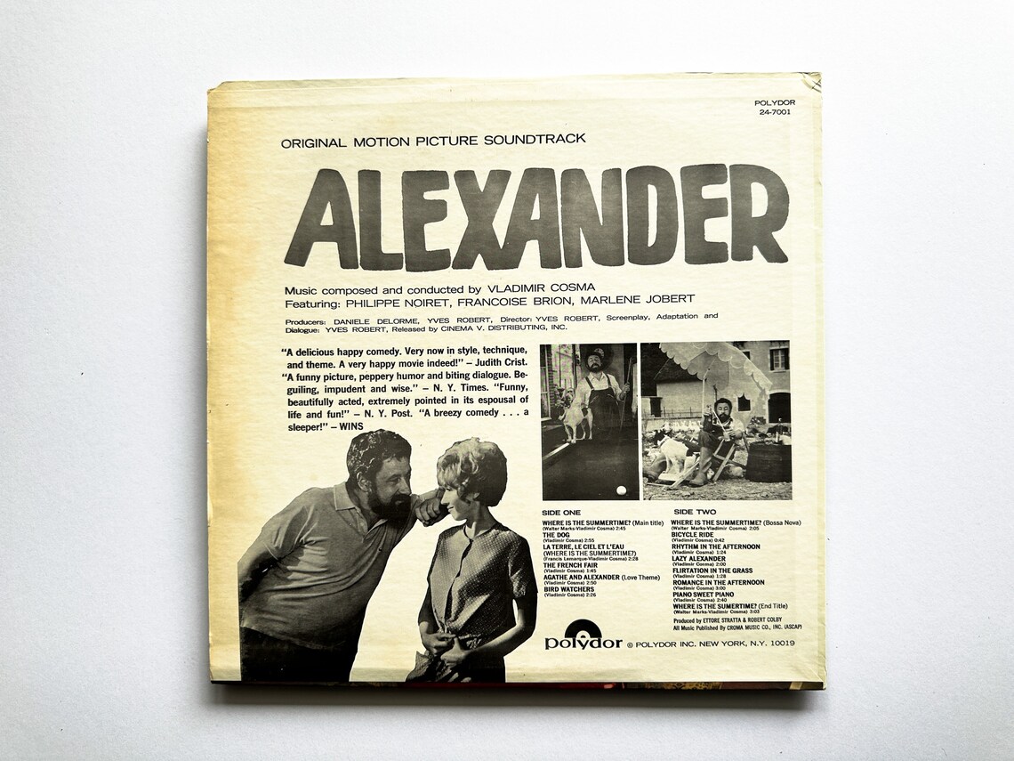 Vladimir Cosma - Alexander - Vinyl LP Record, photo 2 of 3
