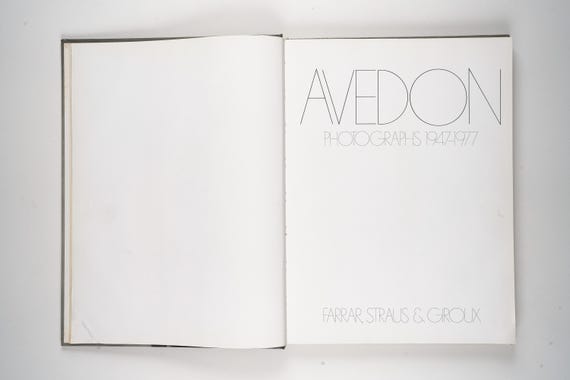 Avedon: Photographs 1947–1977 by Richard Avedon 1978 First Edition