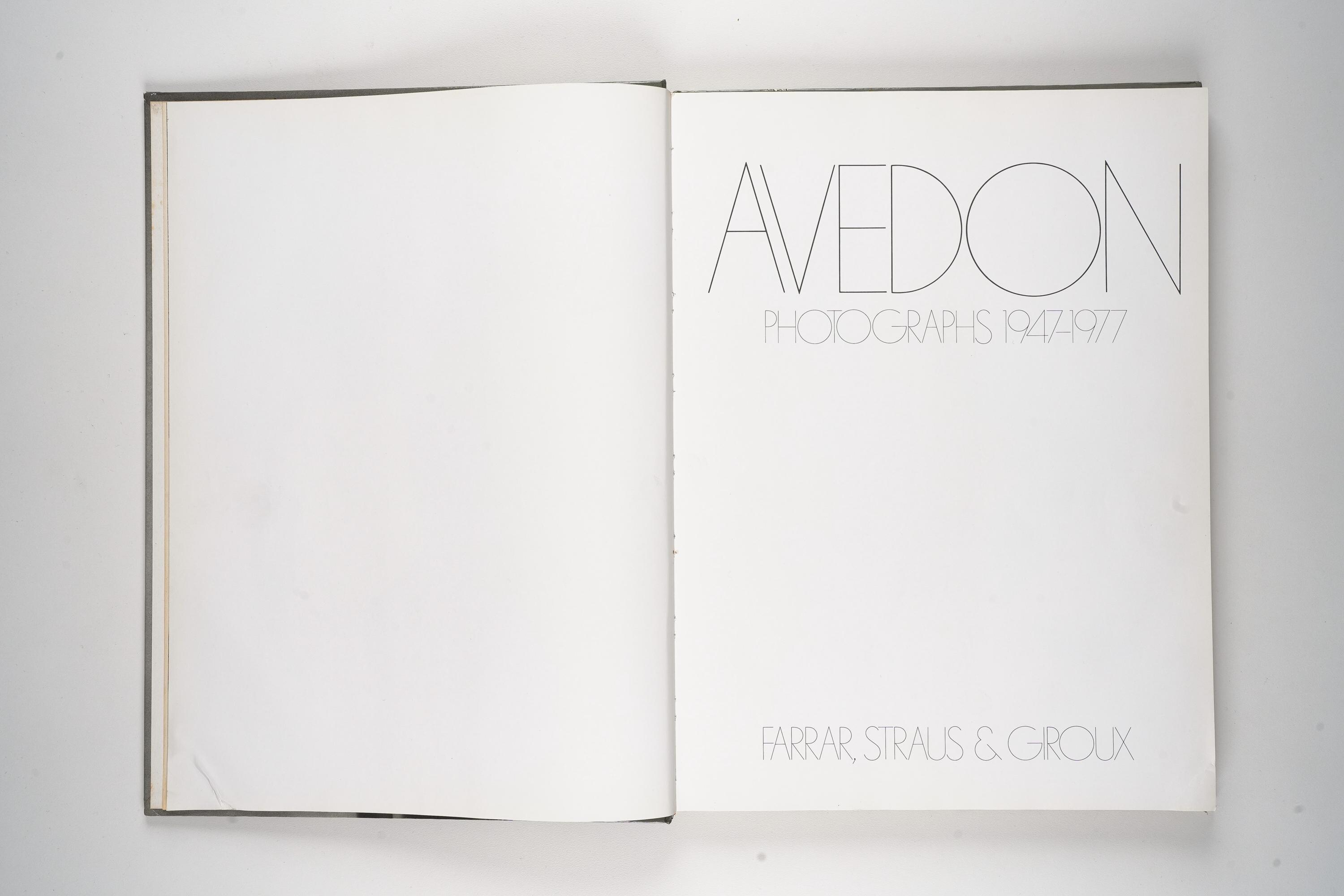 Avedon: Photographs 1947–1977 by Richard Avedon 1978 First Edition