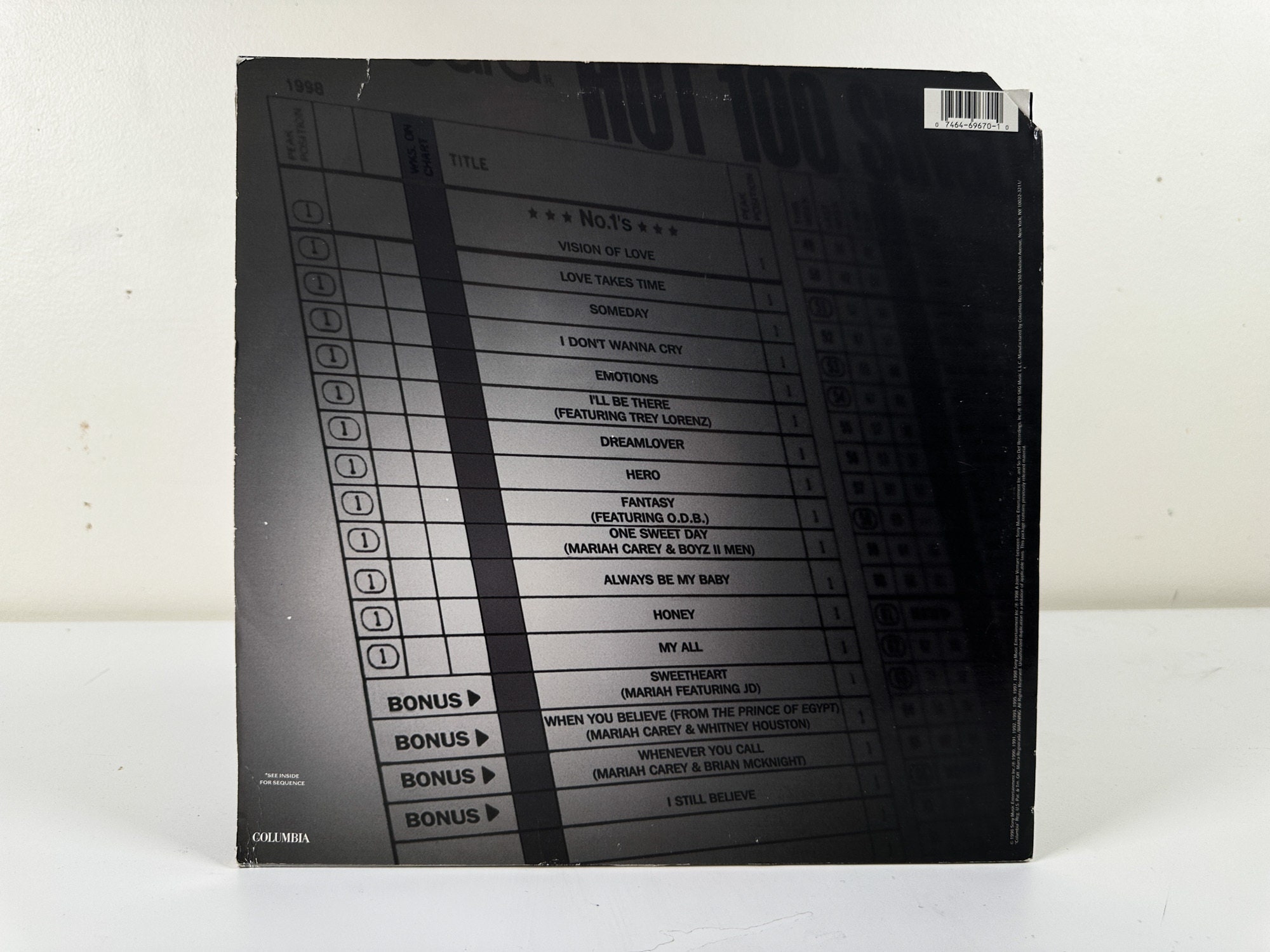 Mariah Carey #1's 2枚組LPレコード 1's (ホワイト・ヴァイナル仕様/2枚組アナログレコード) : Mariah