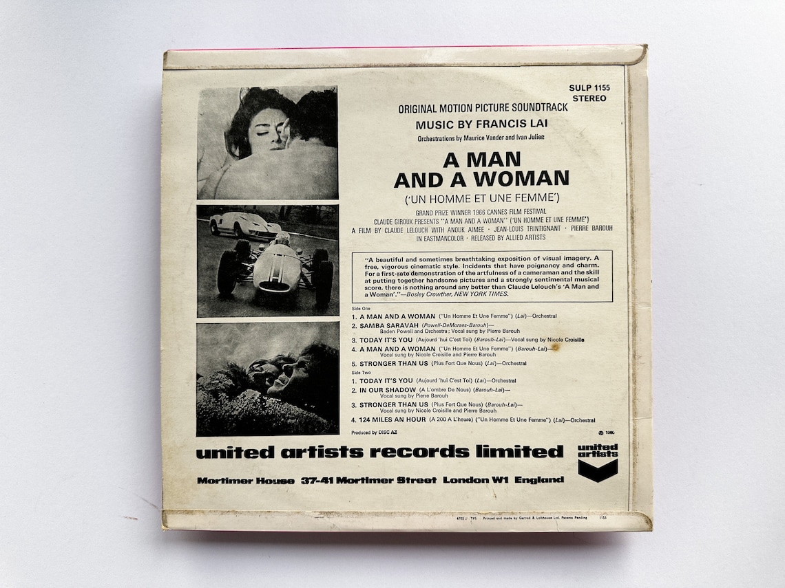 Francis Lai - A Man And A Woman - Vinyl LP Record - 1966, photo 2 of 3