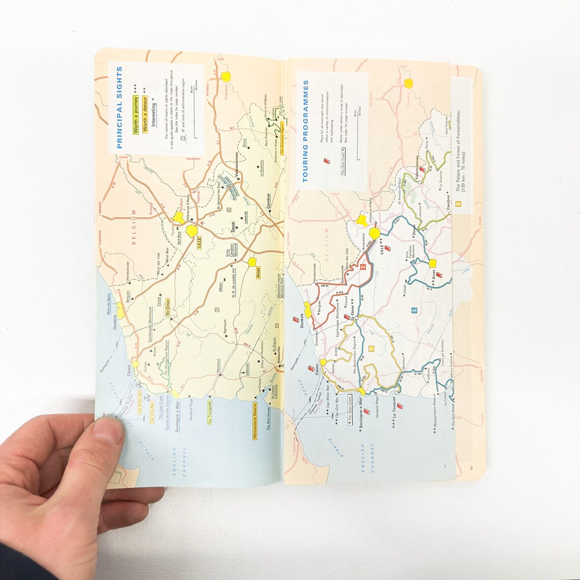 Michelin Tourist Guide Flanders, Picardy and the Paris Region Rare 1993 First Edition, foto 4 de 5