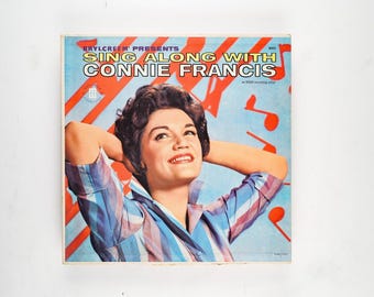 コニー・フランシス - Sing Along with Connie Francis LP ビニール
